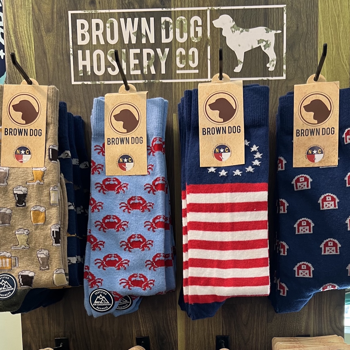 brown dog hosiery socks
